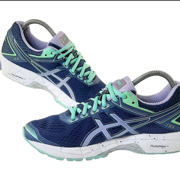 ASICS GT-1000 Running Sneakers T5A7N Blue Purple Mesh Women's US 8.5 - Picture 2 of 5
